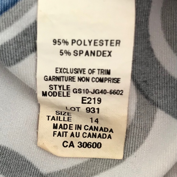 Jessie Girl White Blue Polka Dot Dress Size 14 V-Neck With Tie Back Bow - Picture 8 of 8